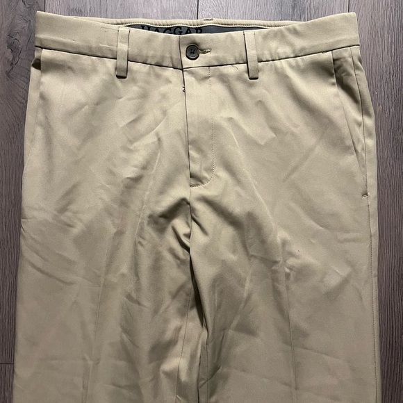 Haggar Cool 18‎ Pro Flex Straight Fit Golf Pants Khaki - Picture 3 of 6